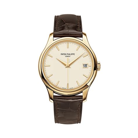 patek philippe gold dial leather